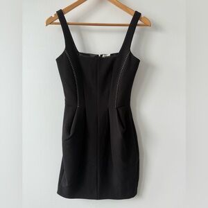 L'Agence Square Neck Sleeveless Mini Dress